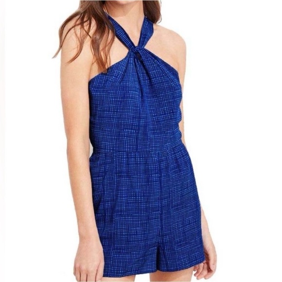 Vineyard Vines Pants - NWT Vineyard Vines tide blue basketweave halter jumpsuit sz 14